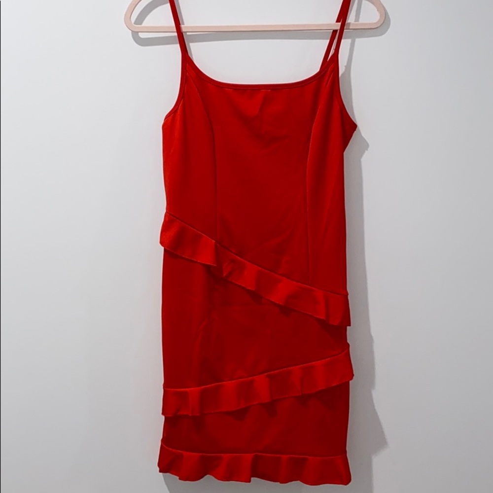 Red cocktail dress